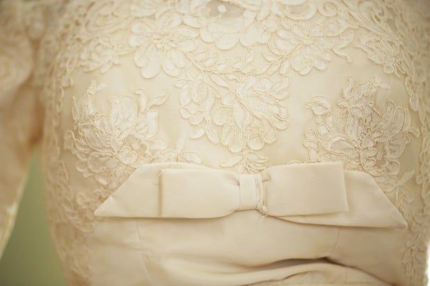 Wedding dress, detail, 1959-1960